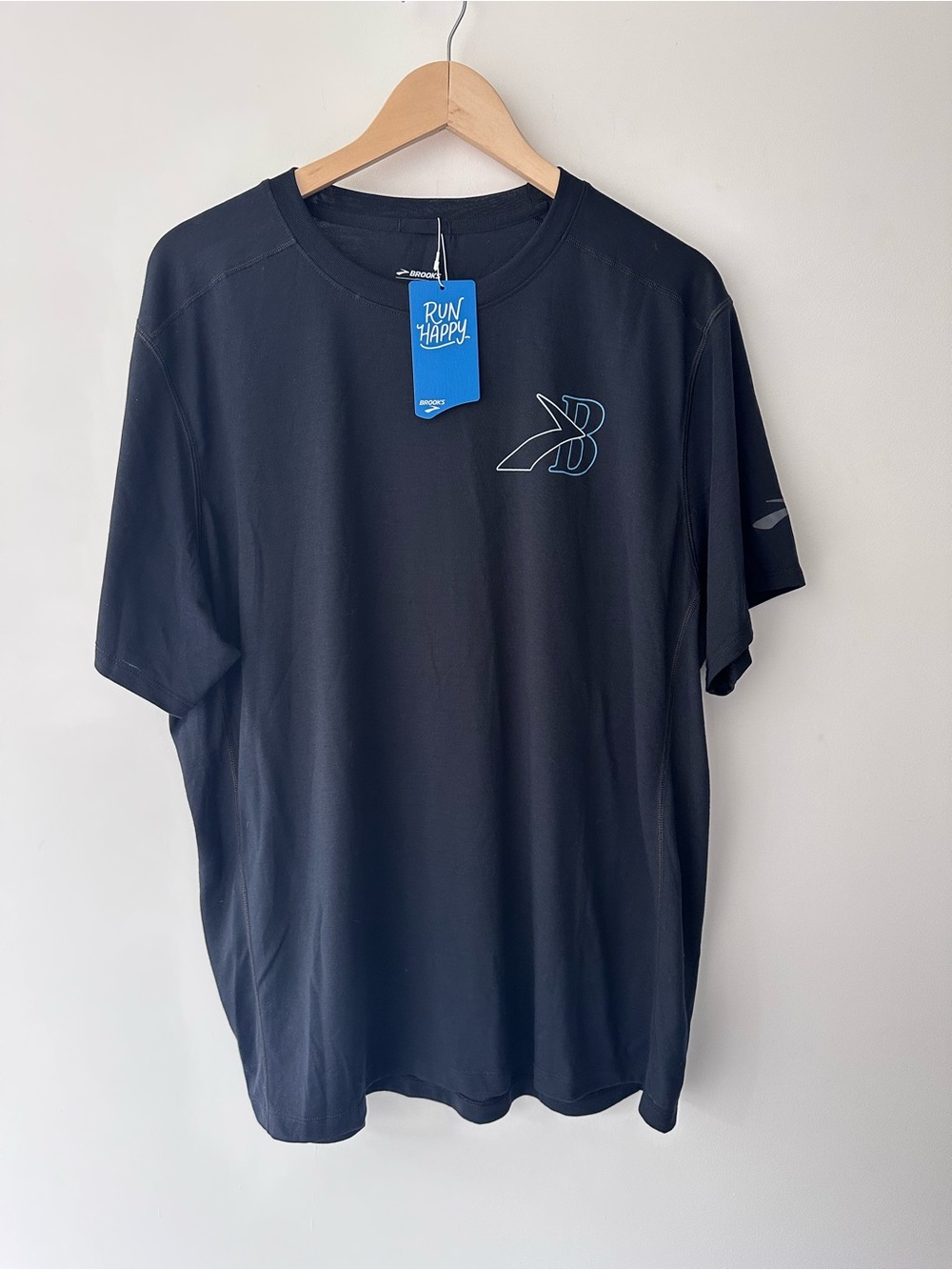 NWT | Brooks | XL | Black Distance Short Sleeve 2.0 Tee
